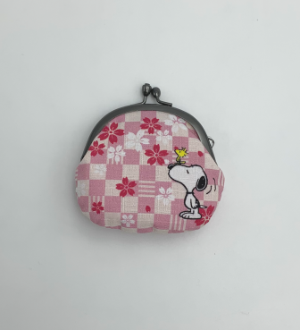 スヌーピー 2.5丸がま口(桜)