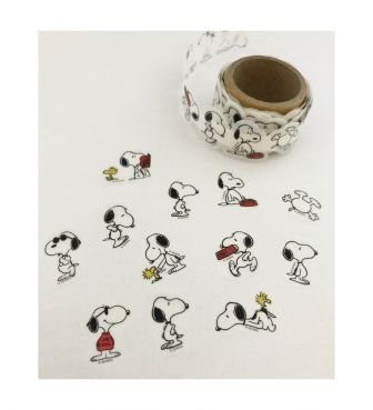 絵柄ひとつづつカットしても使えるペタロール スヌーピーの決めポーズ 11デザイン 143カット入り