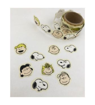 絵柄ひとつづつカットしても使えるペタロール スヌーピーピーナッツフレンズ 9デザイン 117カット入り
