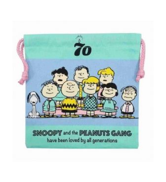 スヌーピー 巾着 ピーナッツギャング70th