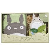 となりのトトロ お手ふき&バスマット(ギフト箱入り) 森のトトロ&であい グリーン