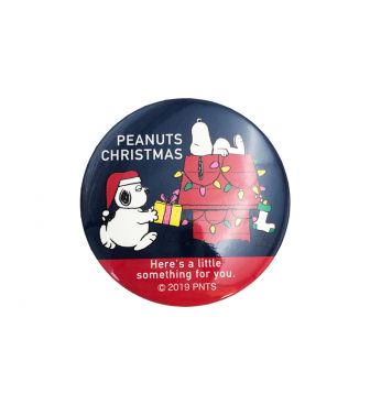 スヌーピー 缶バッジS プレゼント ブラザーXMAS MARI