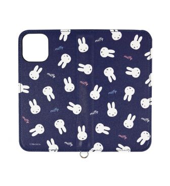ミッフィー iPhone 12 / 12 Pro 対応フリップカバー ネイビー GOUR