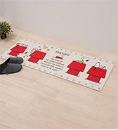 スヌーピー エブリデイ PVCロングマット 45×120cm ポーズ アイボリー