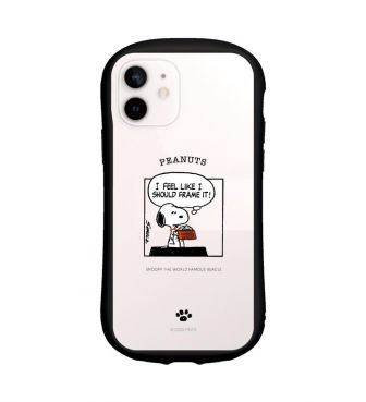 スヌーピー iphone12/12Proi対応 ハイブリッドクリアケース ドッグハウス GOUR
