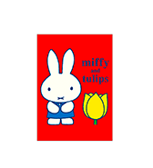 miffy&tulips ポストカード レッド SQUA