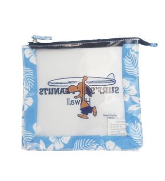 【SURF'S UP PEANUTS】CLEAR POUCH 【HIBISCUS】/ SURF'S UP