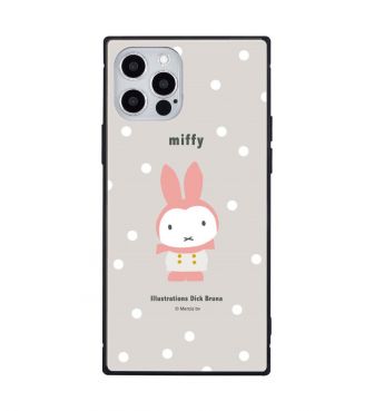 ミッフィー miffy snow iPhone12/12Pro対応スクエアガラスケース GOUR