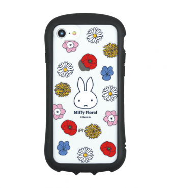 Miffy Floral iPhone SE(第2世代）/8/7 対応 ハイブリッドクリアケース GOUR