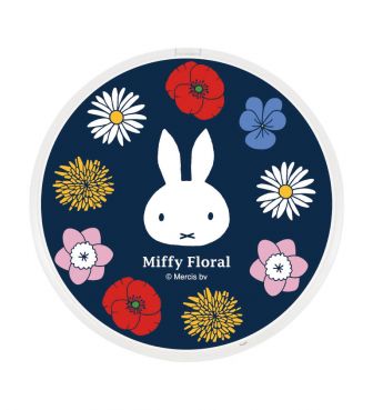 Miffy Floral Qiワイヤレスチャージャー ネイビー GOUR