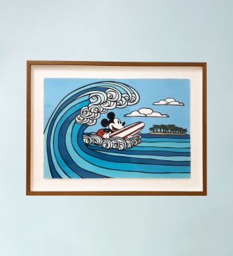 【SURF MICKEY COLLECTION / Heather Brown】ジクレープリントペーパー / WAVE RIDER (予約)