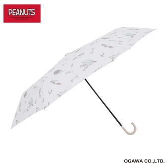 ﾋﾟｰﾅｯﾂ雨傘/折畳傘／スヌーピー（ボタニカル）