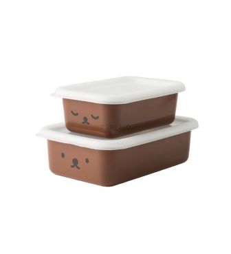 ミッフィー 浅型角容器 2点セット ボリスフェイス FUJI
