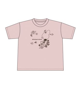 くまのがっこう ビッグTシャツ はなかんむり ダスティピンク WATA