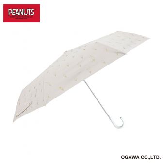 ピーナッツ晴雨兼用傘／折りたたみ傘／スヌーピー（ベージュB）