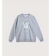 Yawame × LA POMME petit Cheerful Sweater Gray