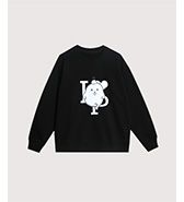 Yawame × LA POMME petit Cheerful Sweater Black