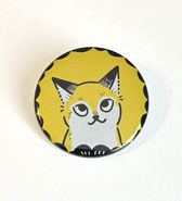 リフレクター クリップ付き缶バッジ コギツネ