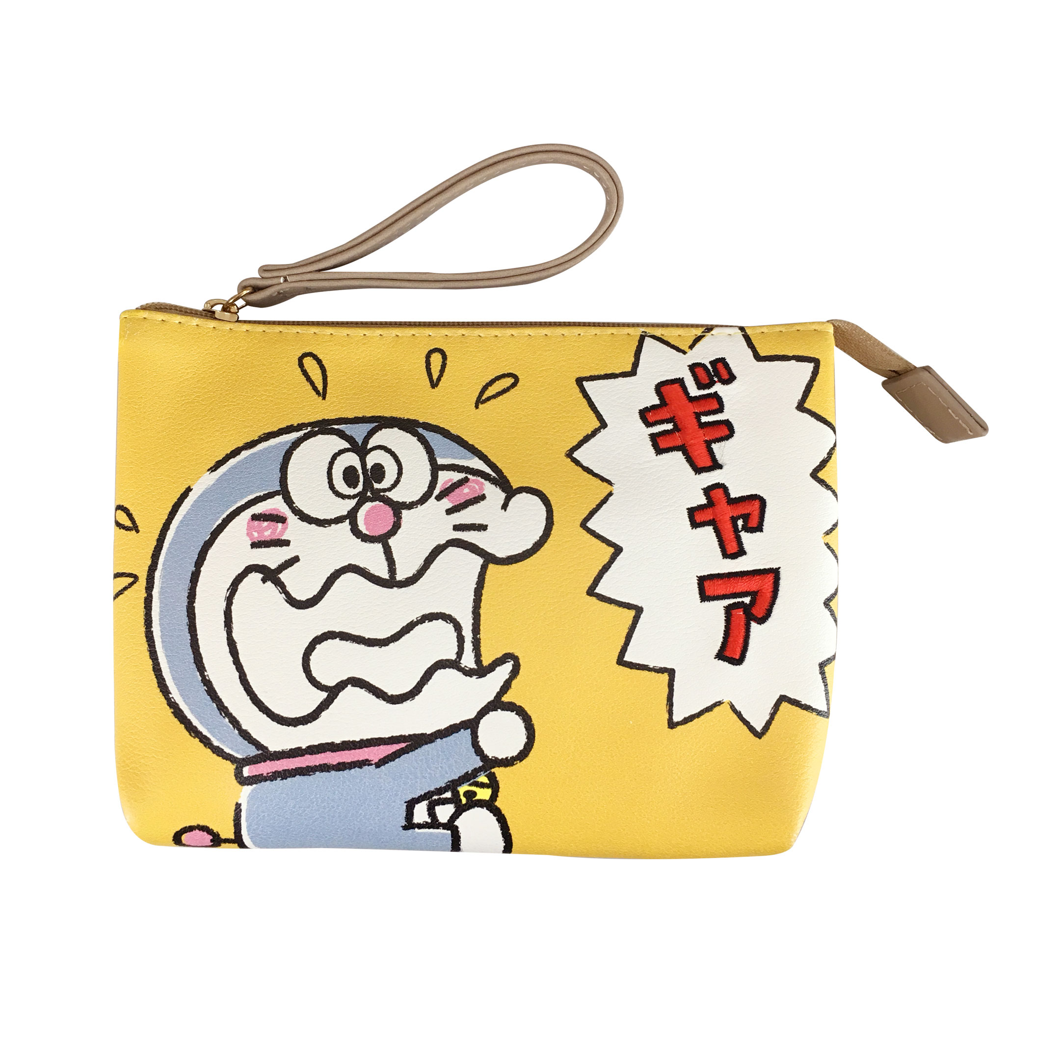 I M Doraemon アイムドラえもん ワンポイント刺繡 ｗポーチ Hopely