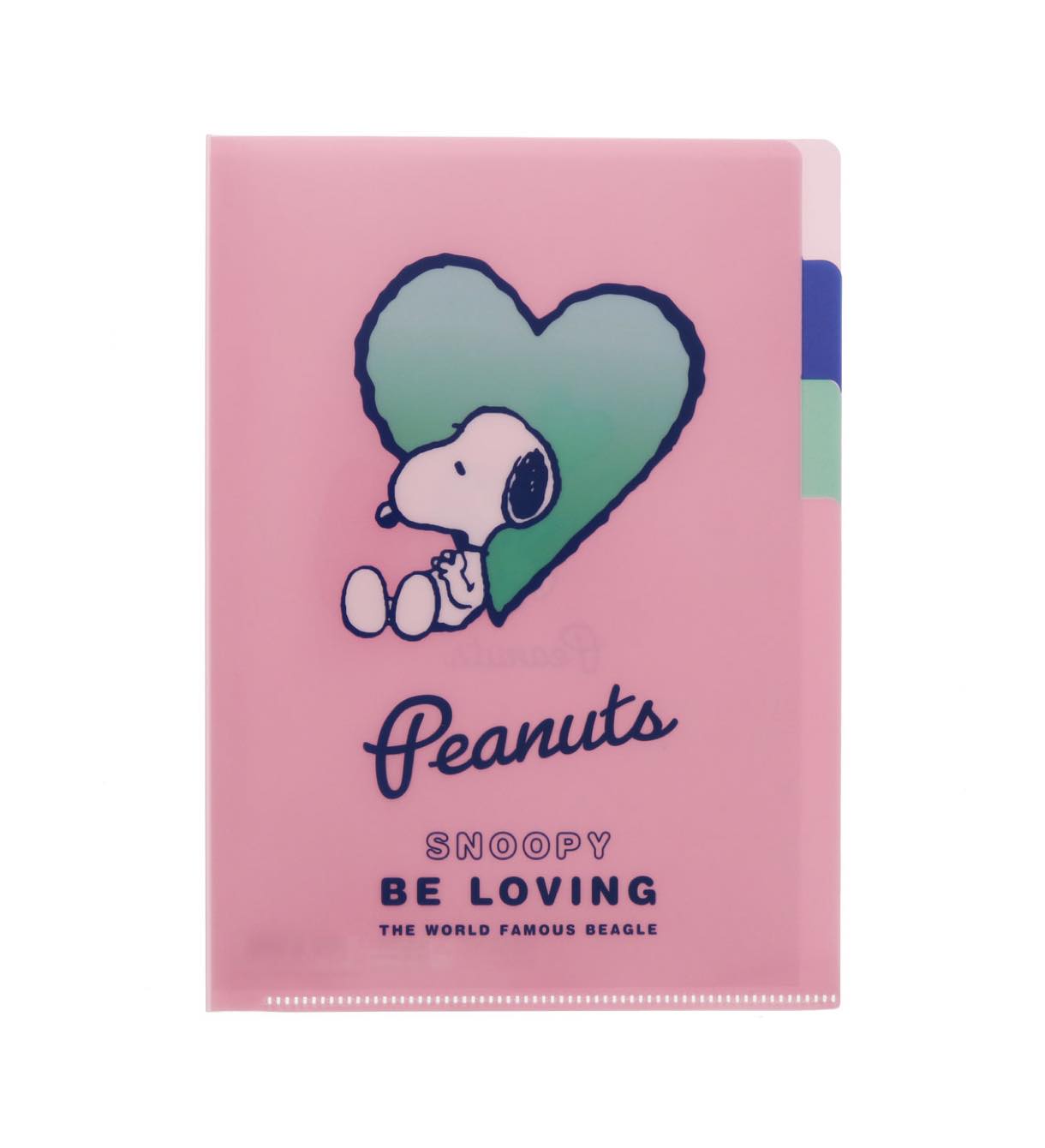 A5クリアファイル3ポケット ピンク Sweet Pop スヌーピー Suns Hopely